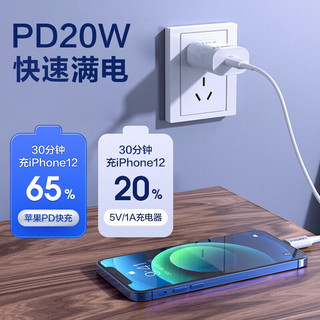 品胜 PD20W充电器Type-C数据线套装 1米