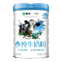蒙牛 纯牛奶粉700g*1罐赠燕麦片