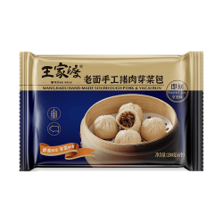王家渡 老面手工黑猪肉包 280g/6个