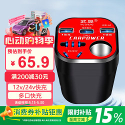 Kylie NBQ-3圆形逆变器 车载逆变器 12v/24v TypeC接口 数显 黑色