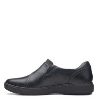 Clarks 适合成人 女性 乐福平底鞋 卡罗琳珍珠 26167514 乐福平底鞋 缓震 Caroline Pearl Black Leather 7.5 Wide