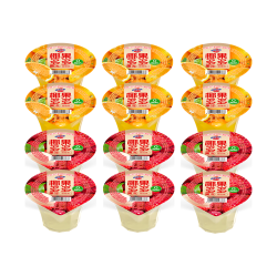 蜡笔小新 椰果多多果冻 180g*12杯 荔枝香橙味