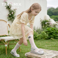 TEENMIX/天美意 芭蕾玛丽珍鞋 银色 28码
