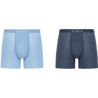 爱慕 Aimer 男内裤 冰动系列 NS23N321 浅蓝+中蓝 2条装 2XL