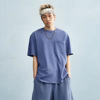 Champion 冠军品牌 男女同款T恤 潮流做旧短袖