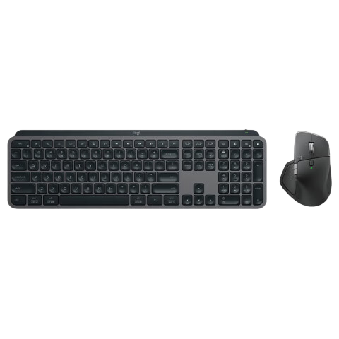 罗技 MX Keys S 无线蓝牙键盘 轻音便携智能背光 全尺寸超薄办公键盘 黑色