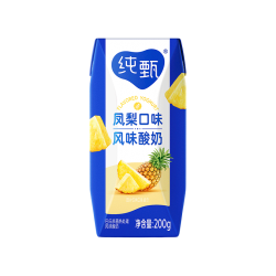 蒙牛 纯甄凤梨菠萝味风味酸奶 200g*10盒