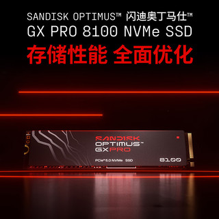 闪迪 Sandisk  Optimus GX PRO 8100 M.2 2TB 固态硬盘