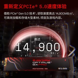 闪迪 Sandisk  Optimus GX PRO 8100 M.2 2TB 固态硬盘
