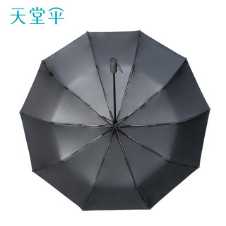 天堂伞 全自动晴雨伞 10骨加固 甘酪白