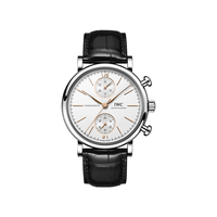 IWC万国 柏涛菲诺计时 IW391406 自动机械男表 银盘金针 鳄鱼皮