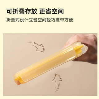 乐扣乐扣（LOCK&LOCK）硅胶可折叠饭盒可微波炉加热密封保鲜便当盒1L