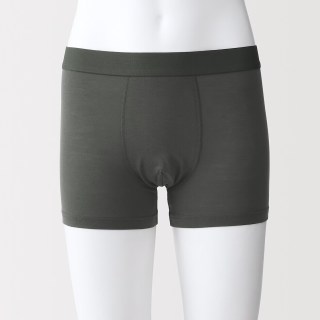 無印良品 MUJI 男士莱赛尔前封口平角内裤 100312188746