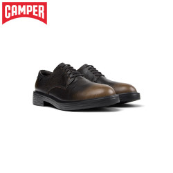 CAMPER Dean【品味有腔调】牛皮擦色系带Ortholite鞋垫德比鞋皮鞋 K100979-010