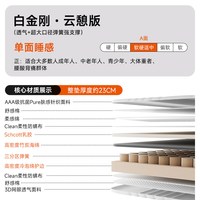 8H 白金刚乳胶独立弹簧床垫 1.8m 正反两用护脊