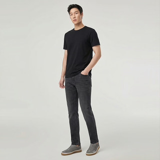 雅戈尔 YOUNGOR 深灰牛仔裤男 94cm（2尺8）37码 四面高弹 男士牛仔裤