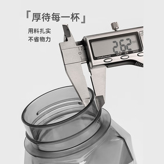 富光 塑料杯 耐高温防摔 铂金灰 1000ml