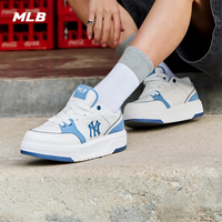 MLB 熊猫配色时尚潮流休闲厚底低帮板鞋3ASXD015N-50NYS白青色39