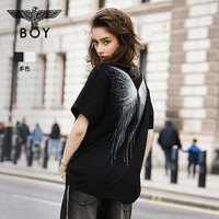 BOY LONDON 伦敦男孩 流苏蝴蝶重工烫钻短袖T恤