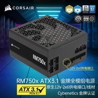 美商海盗船 RM750x 金牌（90%）全模组ATX电源