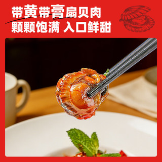 鲜京采 带黄扇贝肉 特大号 2斤装 40-80粒/袋