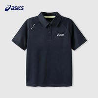 亚瑟士 儿童26年夏季吸湿速干POLO领运动针织短袖网球POLO衫