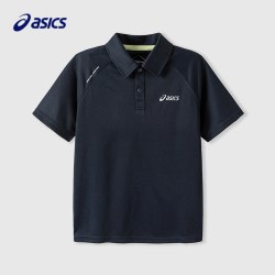亚瑟士 儿童26年夏季吸湿速干POLO领运动针织短袖网球POLO衫