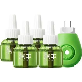 润本 定时功能 电热蚊香液补充液+定时器 无味4液+1器