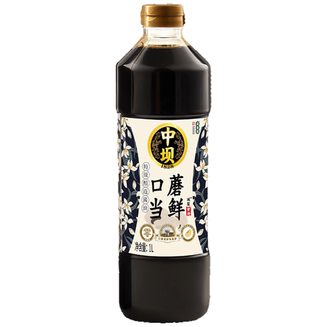 中坝 口蘑头鲜特级酱油 1L
