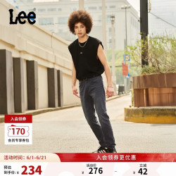 Lee 726标准直脚轻薄黑灰色男牛仔裤凉凉裤 36