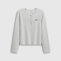Gap logo刺绣亨利领针织衫（多款任选）