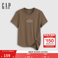 Gap 纯棉logo印花宽松短袖