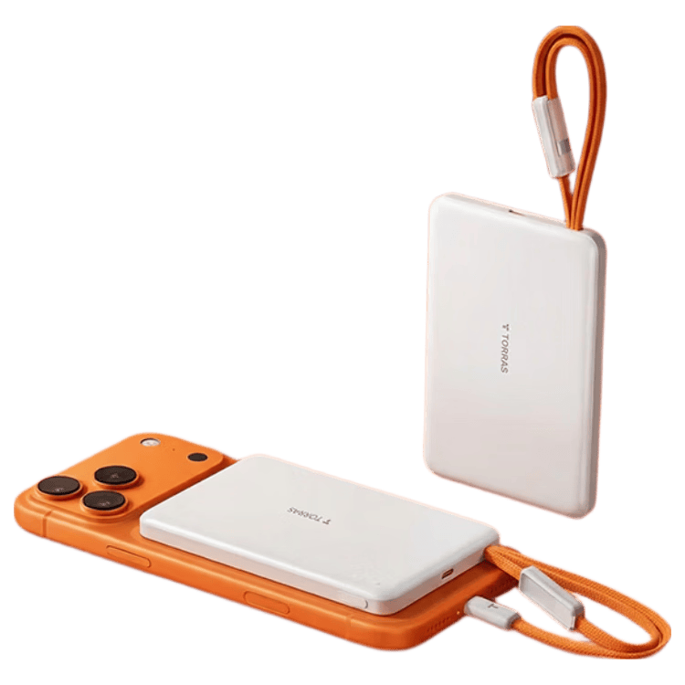 TORRAS/图拉斯 小云宝充电宝 20000mAh 45W快充 自带双线 黑色 移动电源