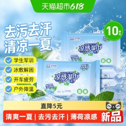 安可新 凉感湿巾薄荷冰感小毛巾户外运动解暑军训骑行降温擦汗夏季