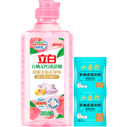 立白 APG白桃洗洁精洗碗液果蔬洗洁剂高效去油除味家用 APG白桃精*1瓶+小苏打