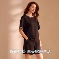 曼妮芬 清爽舒适透气短袖睡衣套装