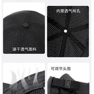 啄木鸟 速干透气网眼 黑色 L(56-59cm) 棒球帽