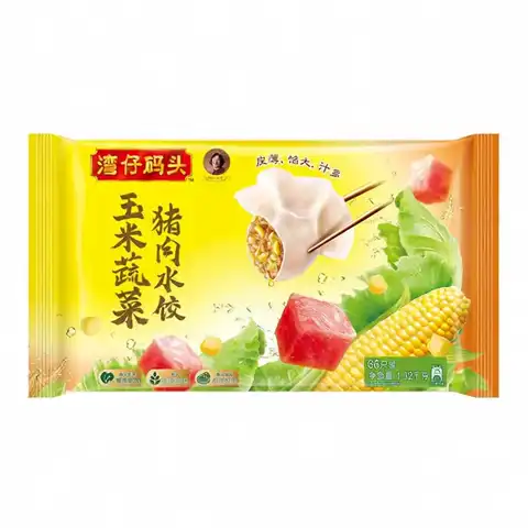 再降价、值友专享！价格限今日：湾仔码头 玉米蔬菜猪肉水饺 1.32kg