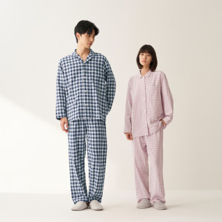 無印良品 MUJI 双层纱织 男士睡衣