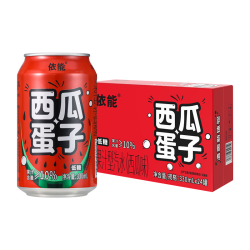 依能 西瓜味果汁型汽水 低糖气泡水碳酸饮料330ml*24瓶整箱装 家庭聚会