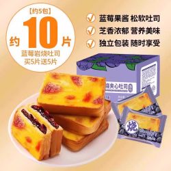 零趣 蓝莓岩烧乳酪夹心吐司 5包/10片