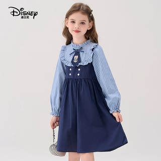 Disney/迪士尼 疯狂动物城朱迪女童学院风连衣裙 蓝色 160