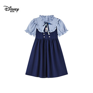Disney/迪士尼 疯狂动物城朱迪女童学院风连衣裙 藏青色 140