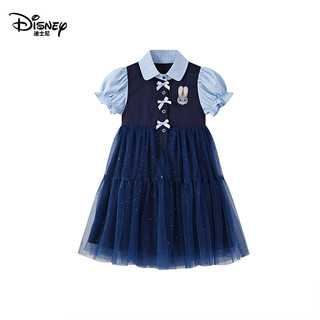Disney/迪士尼 疯狂动物城朱迪女童学院风连衣裙 藏青色 160