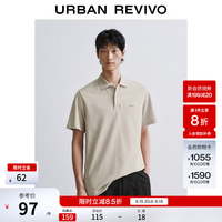 UR 刺绣 男士POLO衫 浅卡其