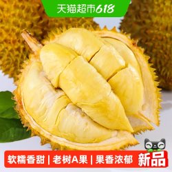 本来果坊 泰国金枕榴莲鲜果整颗真A果4斤 保4房肉