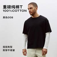 移动端：H&M 重磅纯棉正肩圆领短袖T恤