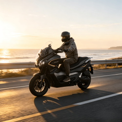 大阳电动车 ADV250豪华版 哑光黑/哑光浅灰 250cc燃油踏板摩托车