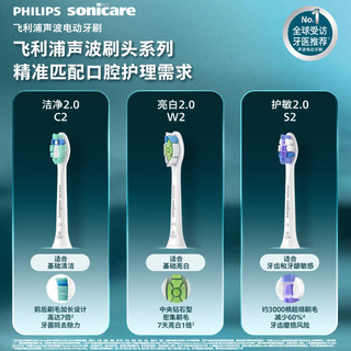 飞利浦 PHILIPS W2亮白型电动牙刷头 4支装