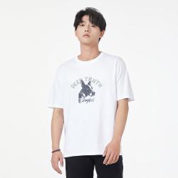 GXG 卡通动物印花日常通勤时尚百搭男式圆领短袖T恤